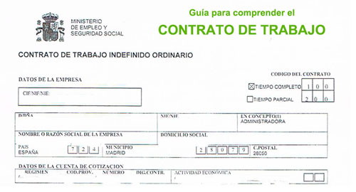 contrato de trabajo formas de contrato